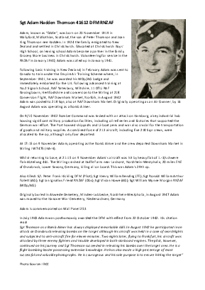 A preview of a PDF biography for Thomson, Adam Hadden
